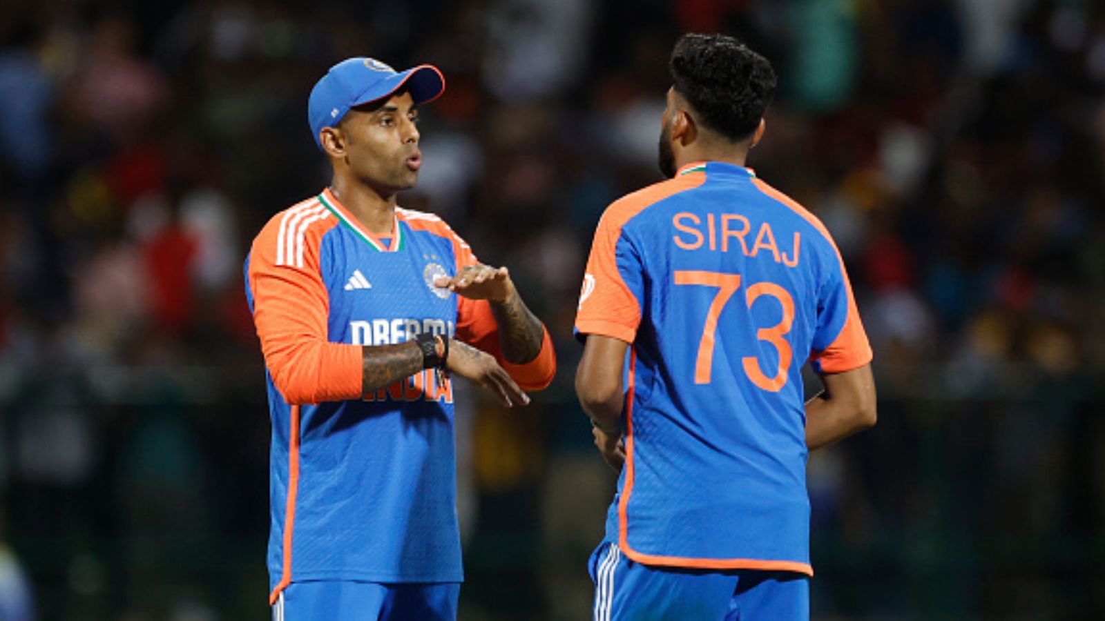 'We will not sit in small groups like...': Suryakumar Yadav's big statement after India sweep T20I series against Sri Lanka India's Suryakumar Yadav (left) and Mohammed Siraj in this frame. (Getty)