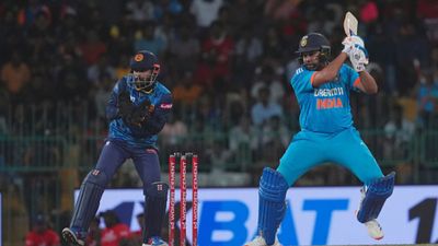 IND vs SL: Asalanka-Hasaranga's 3-fers help Sri Lanka peg back India as the first ODI ended in a thrilling tie India skipper Rohit Sharma in action in this frame. (Getty)