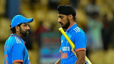 'Should have got that one run': Rohit Sharma unhappy with team's performance after India vs Sri Lanka's 1st ODI ended in a tie Rohit Sharma and Arshdeep Singh (getty)