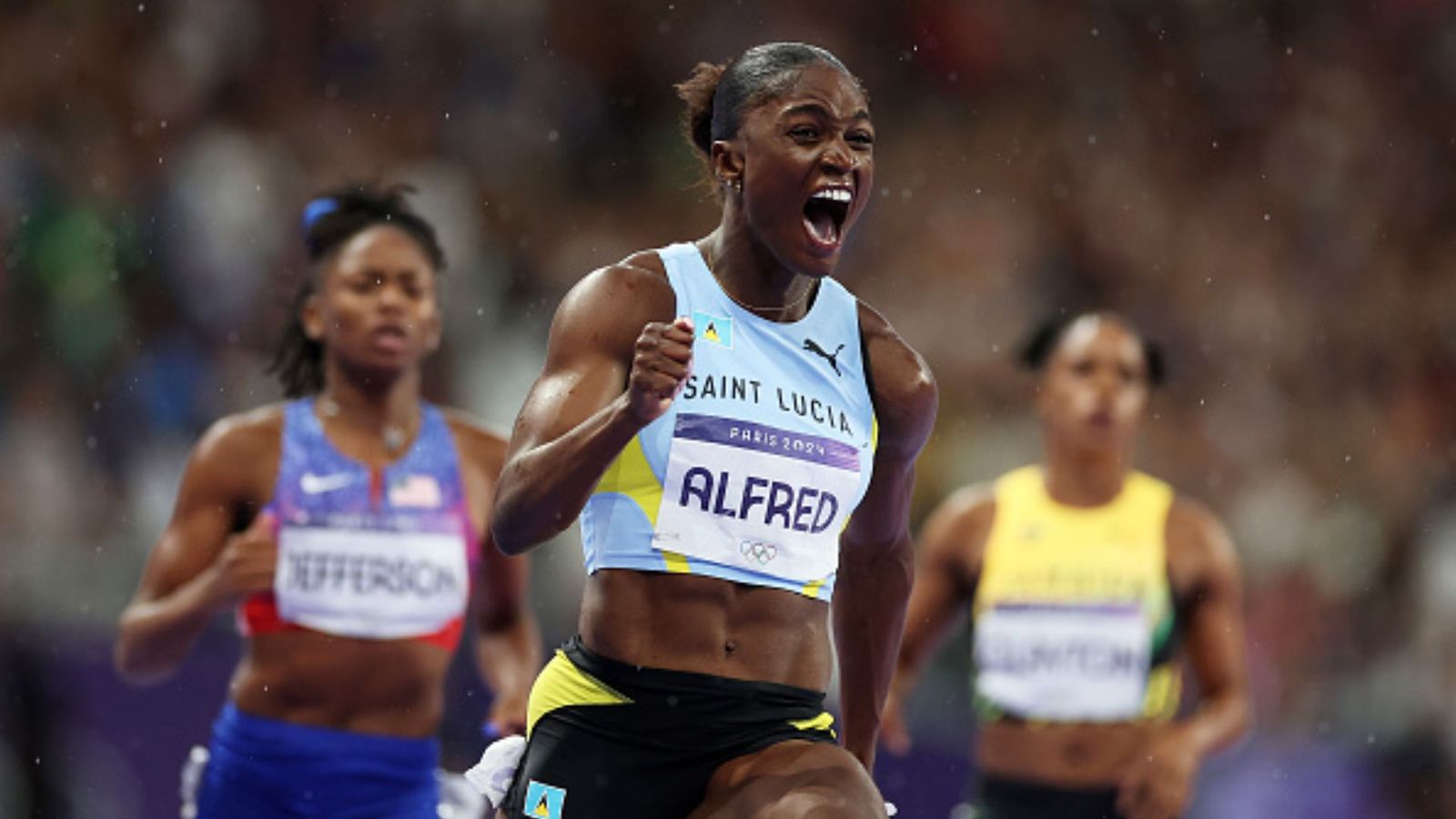 Paris Olympics 2024: Julien Alfred creates history, becomes first athlete from St. Lucia to win women's 100m gold Julien Alfred (getty)