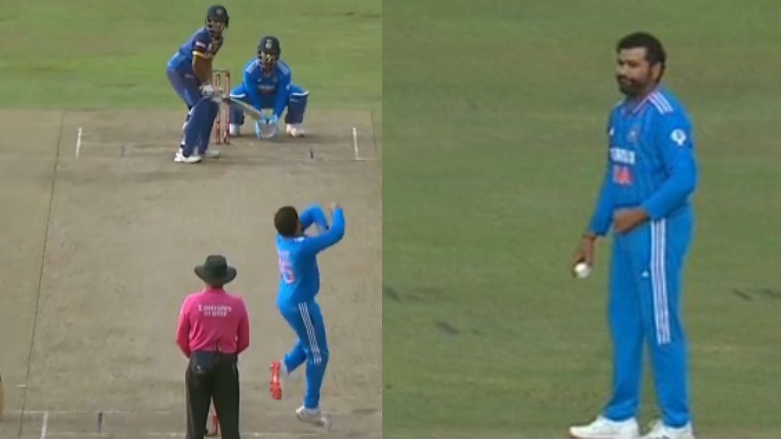 WATCH: Rohit Sharma wows everyone with his off-spin in 2nd ODI against SL despite saying no to Gautam Gambhir's idea of batters bowling Rohit Sharma wows everyone with his off-spin in 2nd ODI against despite opposing Gautam Gambhir's idea of batters bowling earlier. (Screengrab-X)