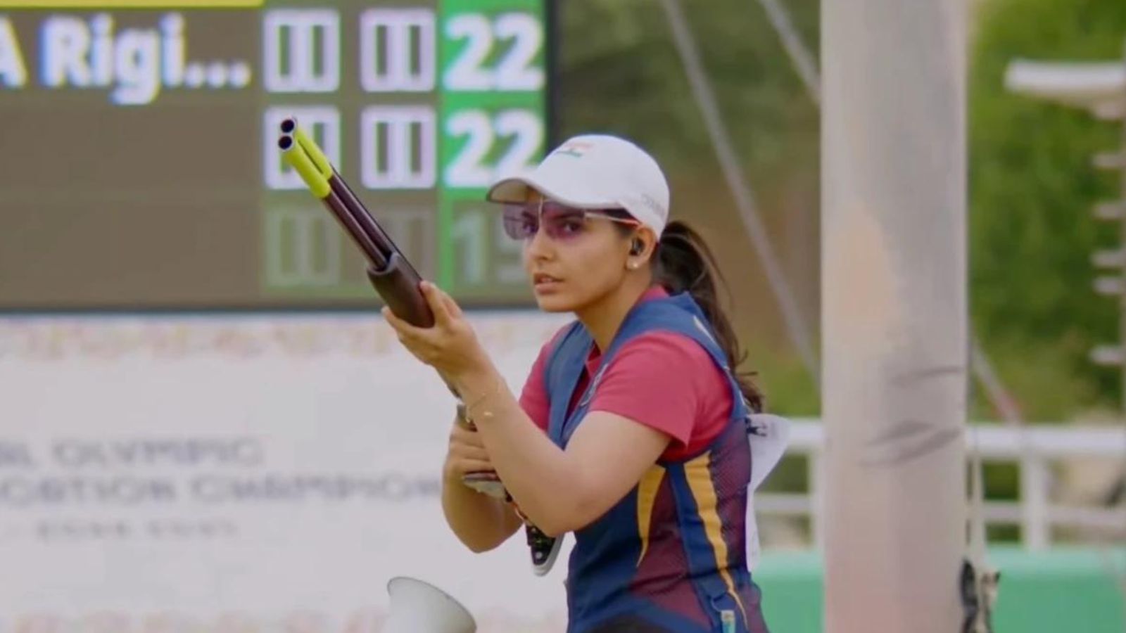 Paris Olympics: Maheshwari Chauhan, Raiza Dhillon fail to make the cut in women's skeet shooting final, finish 14th and 23rd Indian shooter Maheshwari Chauhan in this frame. (X)