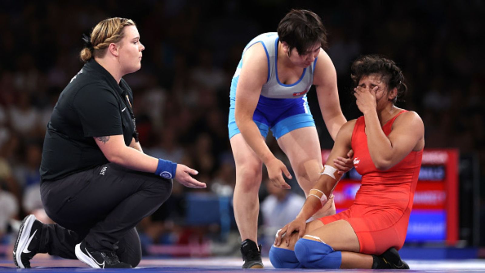 Paris Olympic 2024, Wrestling: Heartbroken Nisha Dahiya bursts into tears after losing the quarter-final despite almost winning it - WATCH Paris Olympic 2024, Wrestling: Heartbroken Nisha Dahiya bursts into tears after losing the quarter-final despite almost winning it - WATCH