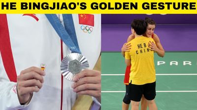 He Bingjiao's tribute to Carolina Marin after securing Badminton silver is winning hearts SportsTak
