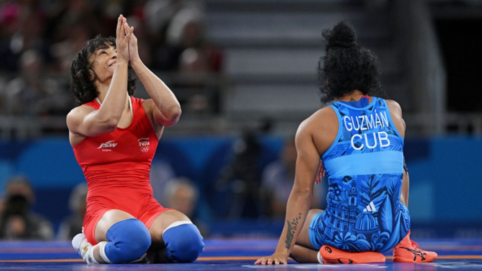 Vinesh Phogat Disqualification: Hours after creating history in Paris Olympics, Indian wrestler started facing weight issue - check details Vinesh Phogat in frame (Getty)