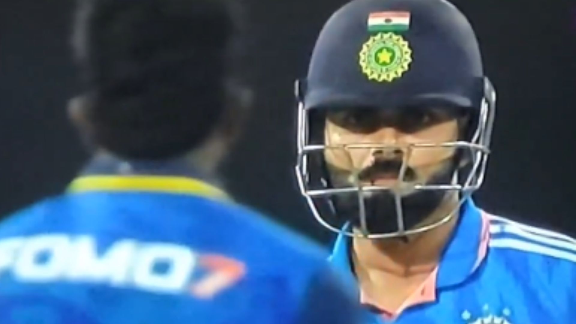 WATCH: Virat Kohli gives solid death stare to Asitha Fernando in intense standoff during IND vs SL 3rd ODI, video goes viral Virat Kohli gives solid death scare to Asitha Fernando in intense standoff during IND vs SL 3rd ODI. (Screengrab-X)