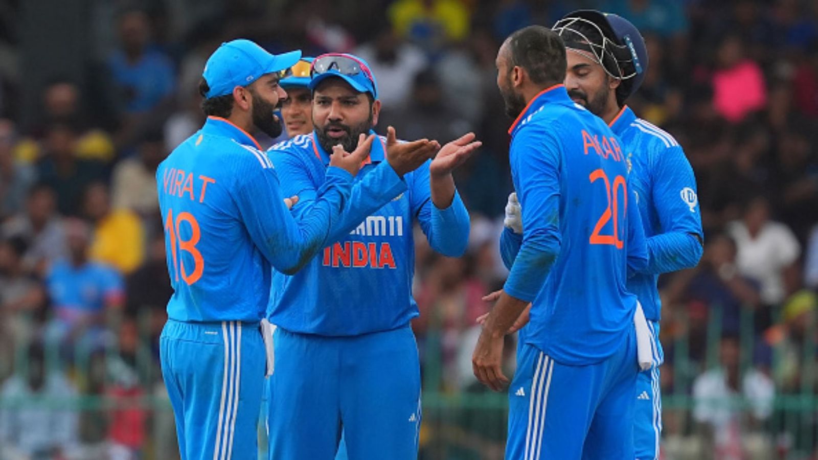 IND vs SL: Rohit Sharma talks with Axar Patel in Sinhala language during 3rd ODI - video goes viral Team India in frame (Getty)