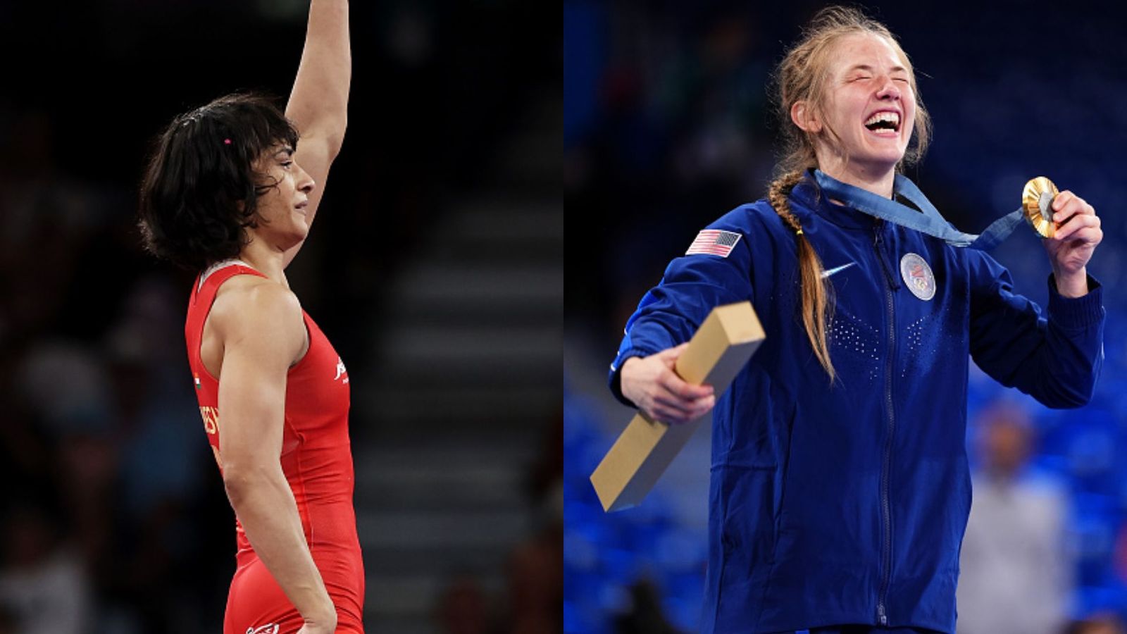 Vinesh Phogat's final opponent USA's Sarah Hildebrandt reacts to original opponent's weight miss, says 'was very strange, like Oh my god' Vinesh Phogat and Sarah Hildebrandt in frame (Getty)