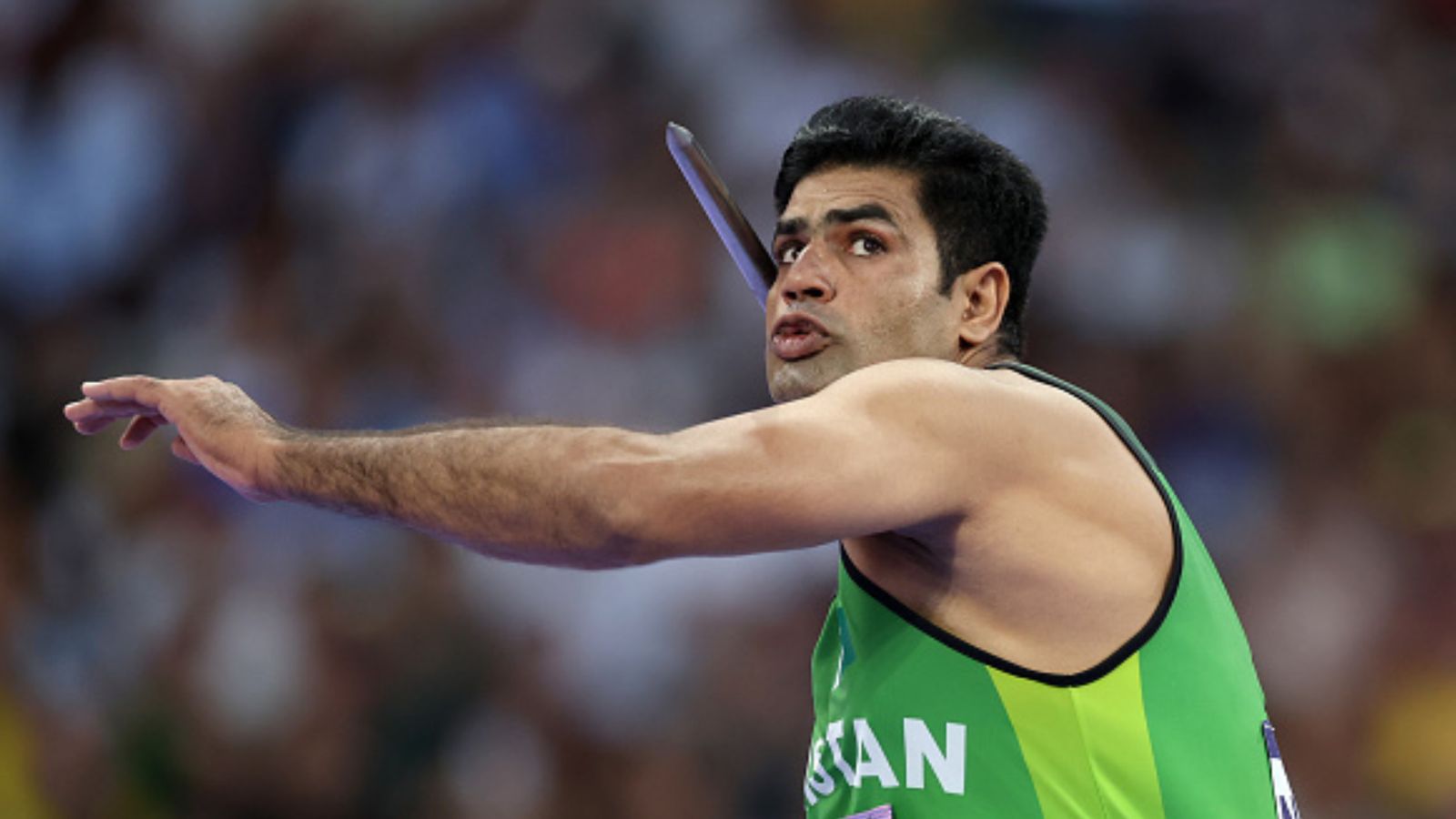 Paris Olympics: Pakistan's Arshad Nadeem shatters Olympics record with monstrous 92.97m throw in men's javelin final Pakistan's Arshad Nadeem in this frame. (Getty)