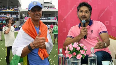 ECB to play part in Rahul Dravid's appointment as Rajasthan Royals' next head coach with Kumar Sangakkara's exit ahead of IPL 2025, here's how Batting legend Rahul Dravid (left) and former Sri Lanka skipper Kumar Sangakkara in this frame. (Getty)