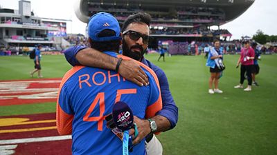 'There will be a few changes': After Sri Lanka series debacle, Dinesh Karthik predicts Indian team will be a 'different beast' ahead of Champions Trophy 2025 Dinesh Karthik hugs Rohit Sharma after T20 World Cup 2024 triumph (Getty Images)