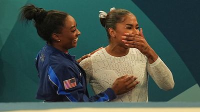 Ahead of verdict on Vinesh Phogat's silver medal, CAS asks American gymnast Jordan Chiles to return bronze medal; here's why USA's Jordan Chiles and Simone Biles celebrate during the Women's Artistic Gymnastics floor final (Getty Images)
