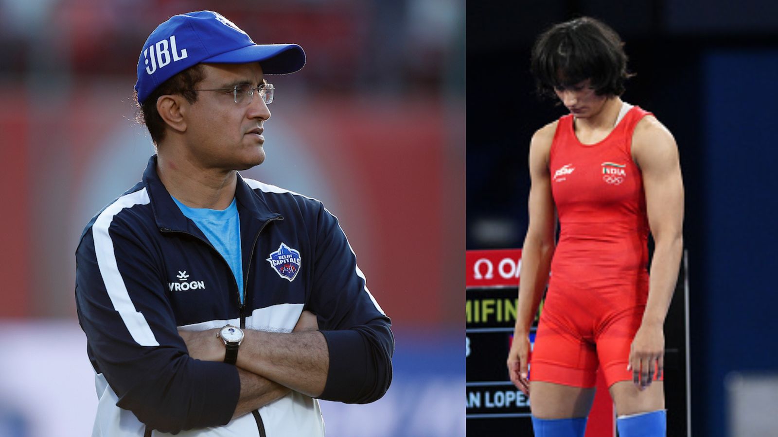 Sourav Ganguly gives his verdict on Vinesh Phogat's silver medal appeal to CAS, says 'I don't know the exact rule, but...' Former BCCI president Sourav Ganguly (left) and India's ace wrestler Vinesh Phogat in this frame. (Getty)