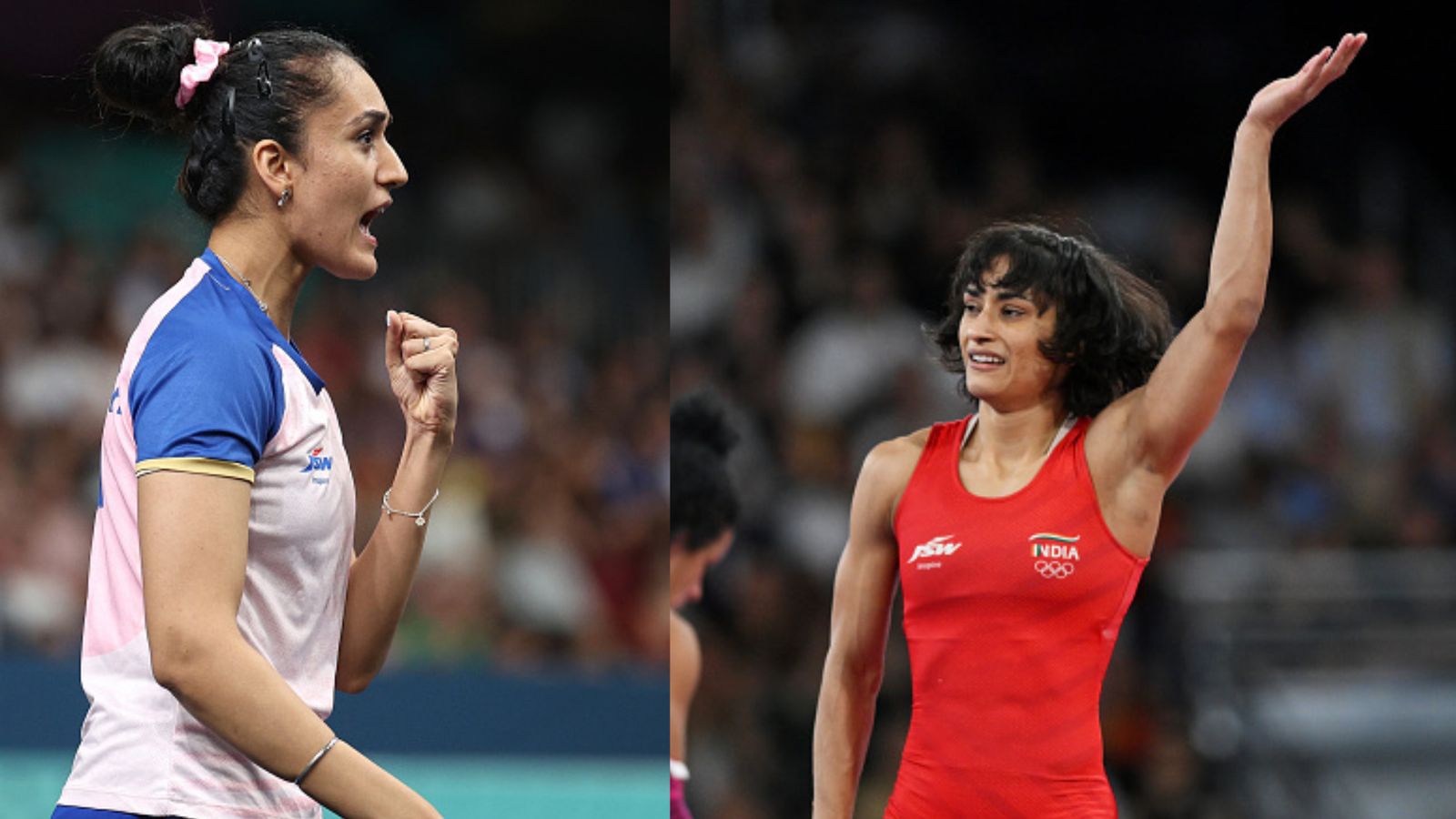 'India is proud to call you its own': Manika Batra's heartwarming message for Vinesh Phogat after CAS dismisses silver medal appeal India's table tennis star Manika Batra (left) and ace wrestler Vinesh Phogat in this frame. (Getty)