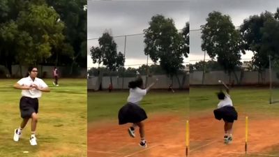 WATCH: Young girl perfectly replicates Jasprit Bumrah's unorthodox bowling action in nets to take social medal by storm, video goes viral Young girl perfectly mimics Jasprit Bumrah's bowling action to take social medal by storm. (Screengrab-X)