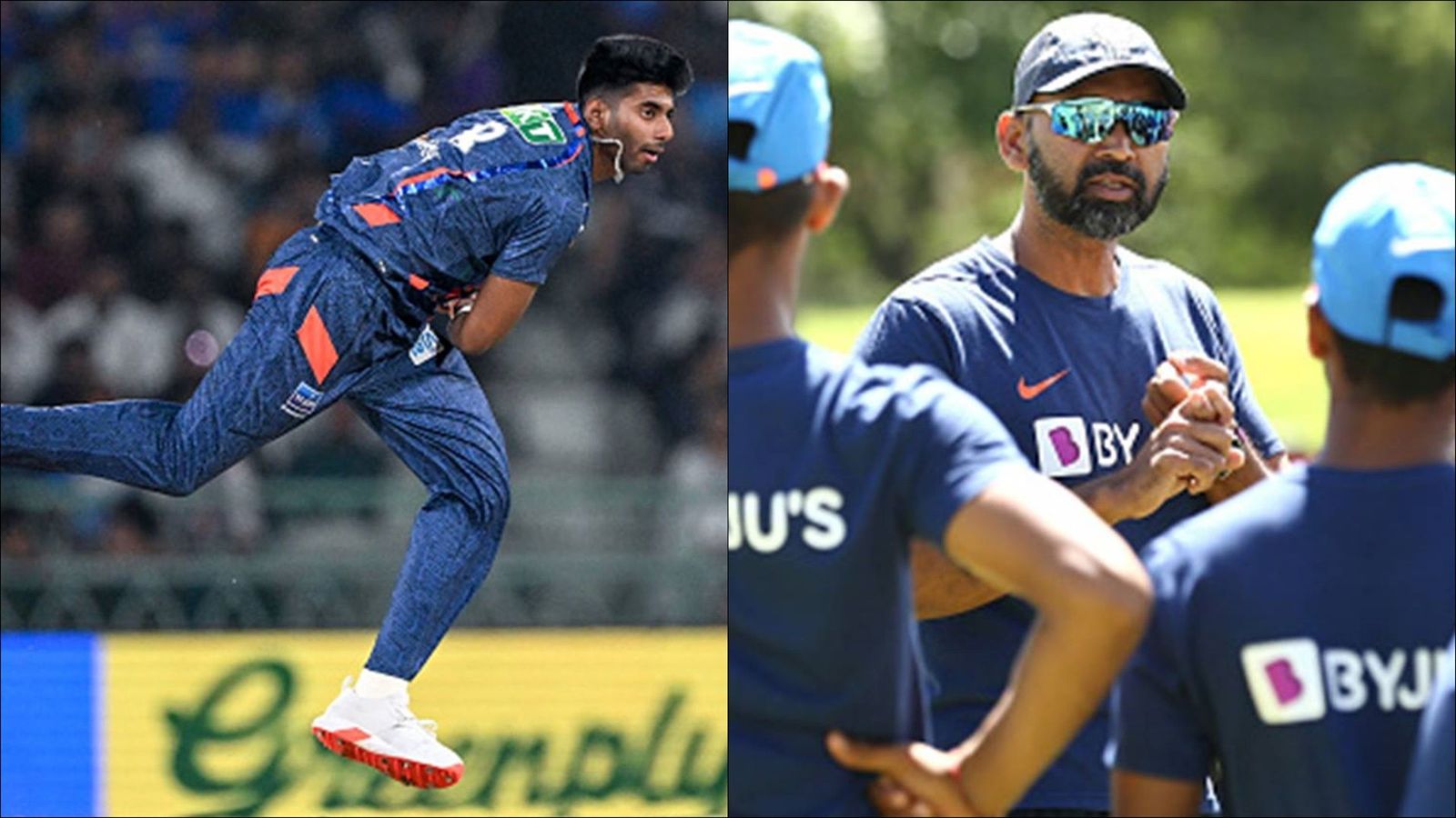 Former India bowling coach Paras Mhambrey doesn't want Mayank Yadav to be wrapped in cotton wool, says 'His injuries can be controlled if...' Mayank Yadav bowling in the IPL; Paras Mhambrey during a training session (File Photo: Getty Images)