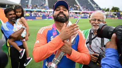 'There is a reason I won five IPL trophies..': Rohit Sharma makes massive remark ahead of Champions Trophy 2025, clears his future intention Rohit Sharma in frame (Getty)