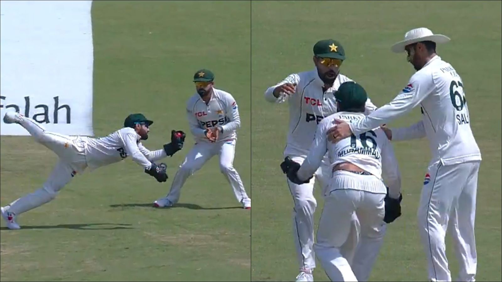 After unbeaten 171, Mohammad Rizwan takes a one-handed stunner to take first slip fielder Babar Azam's catch; watch video Mohammad Rizwan takes a one-handed stunner (Screengrab: Pakistan Cricket, X)
