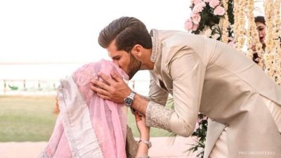 Amidst 1st Test match between Pakistan and Bangladesh, Shaheen Shah Afridi and Ansha Afridi blessed with their first child Shaheen Shah Afridi (getty)