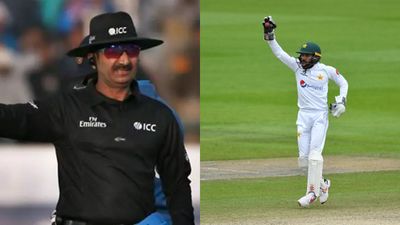 'Isn't he the one who puts something like a lipstick...': Umpire Anil Chaudhary unknowingly trolls Mohammad Rizwan Anil Chaudhary and Mohammad Rizwan (getty)