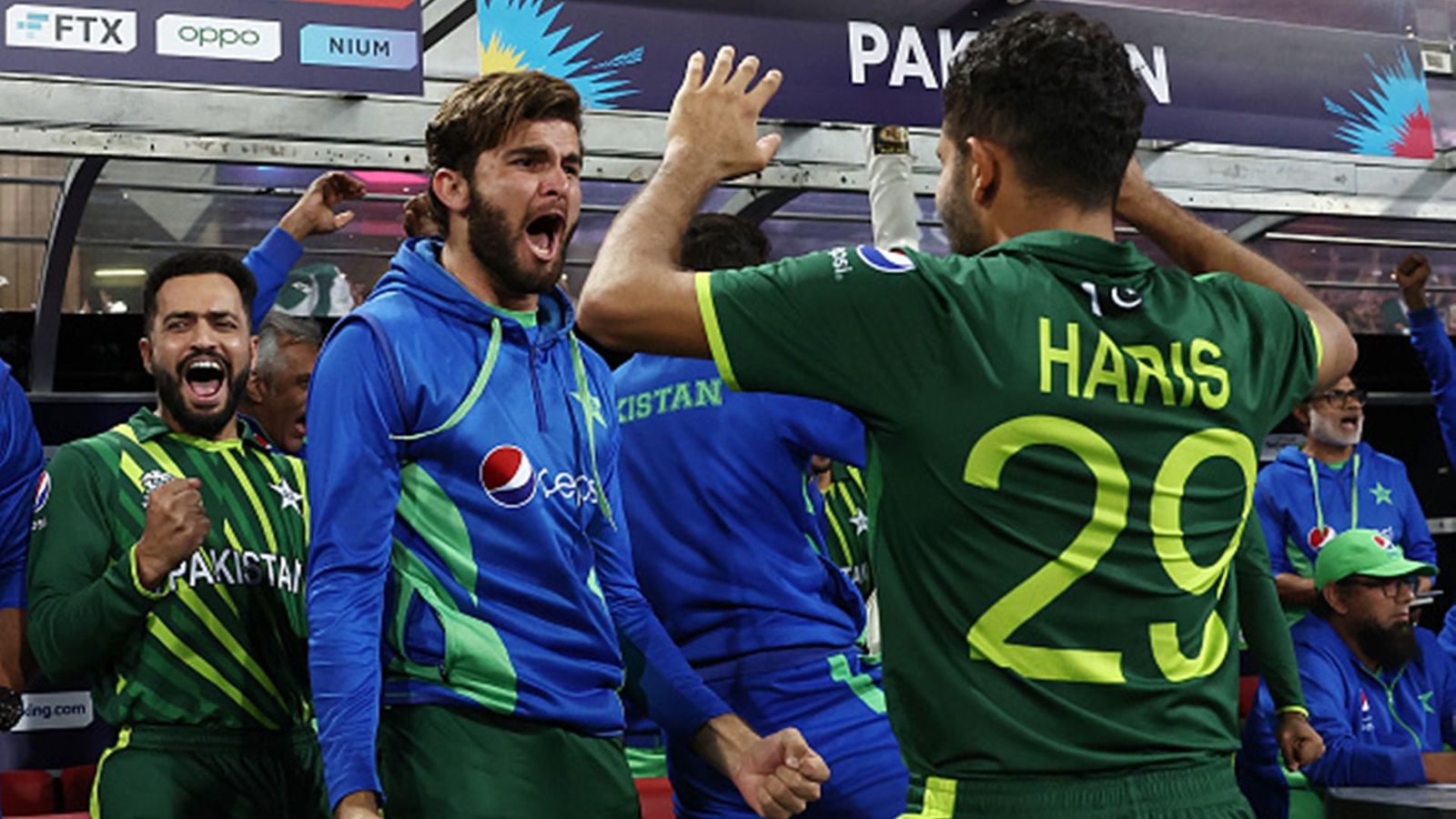 Pakistan Shaheens squad for One-Day series against Bangladeshi side announced; 23-year-old named captain - All details here Pakistan players celebrate their win over New Zealand in T20 World Cup 2022 (File Photo: Getty Images)