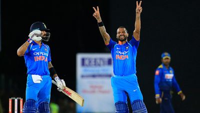 'Your trademark smile will be missed': Virat Kohli pens heartfelt note for retired Shikhar Dhawan Shikhar Dhawan celebrates his century and Virat Kohli applauds (File Photo: Getty Images)