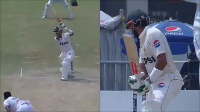 Babar Azam disappoints again, gets bowled playing his favourite shot against 21-year-old Bangladesh pacer; watch video Babar Azam gets bowled in an attempt to play a cover drive (Screengrab: X)
