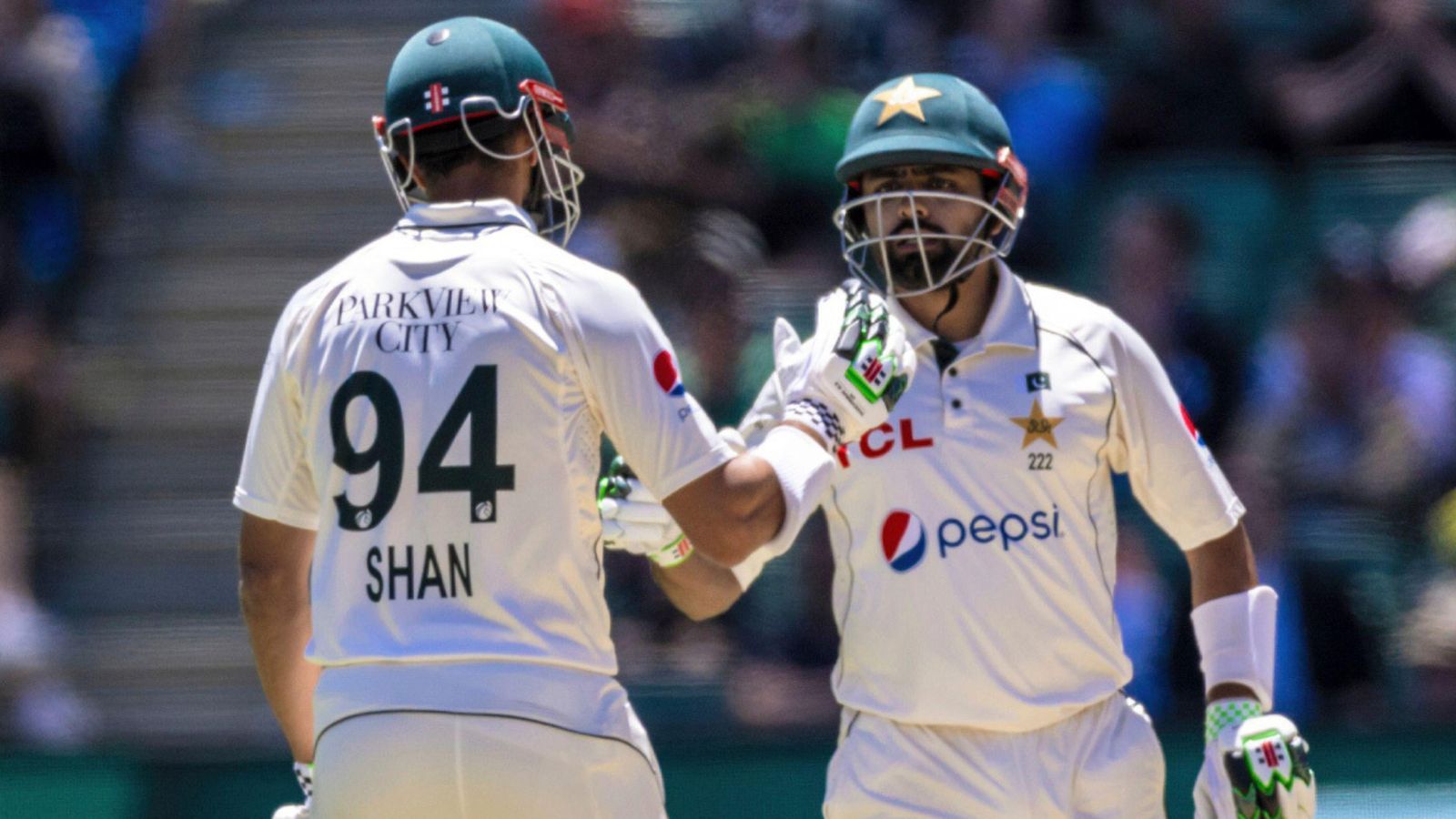 Massive blow to Pakistan as ICC slaps Shan Masood's brigade with hefty fine along with docked WTC points Pakistan's star batter Shan Masood (left) and Babar Azam in this frame. (X)