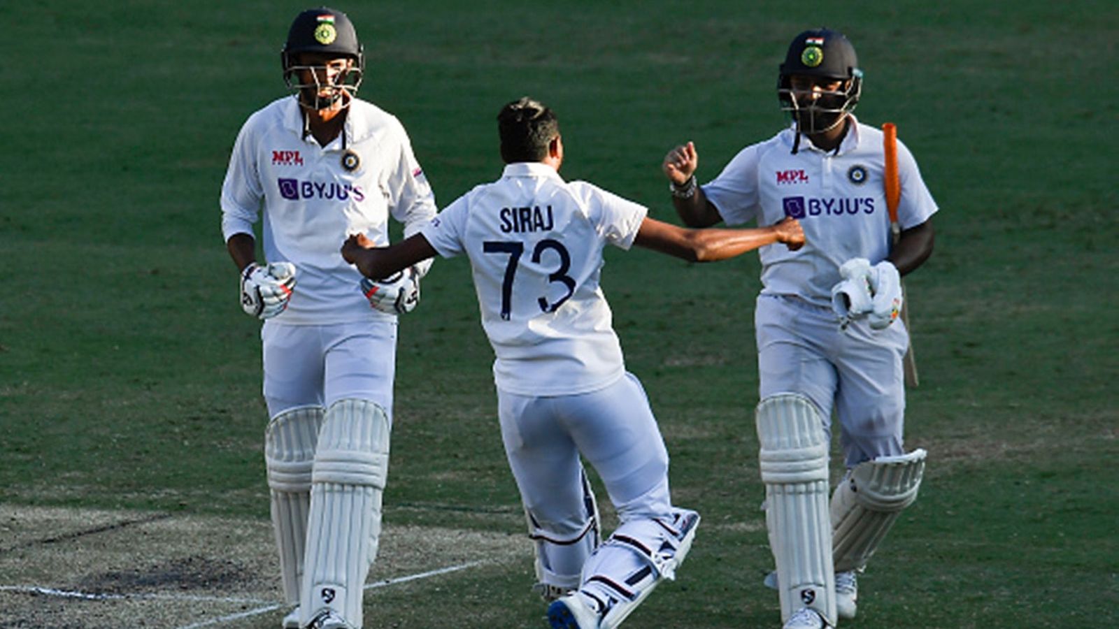 BCCI announces replacements & another venue for 1st round of Duleep Trophy: Saini replaces an unwell Siraj, Jadeja released from Team B squad Mohammed Siraj congratulates Navdeep Saini and Rishabh Pant after the win (File Photo: Getty Images)