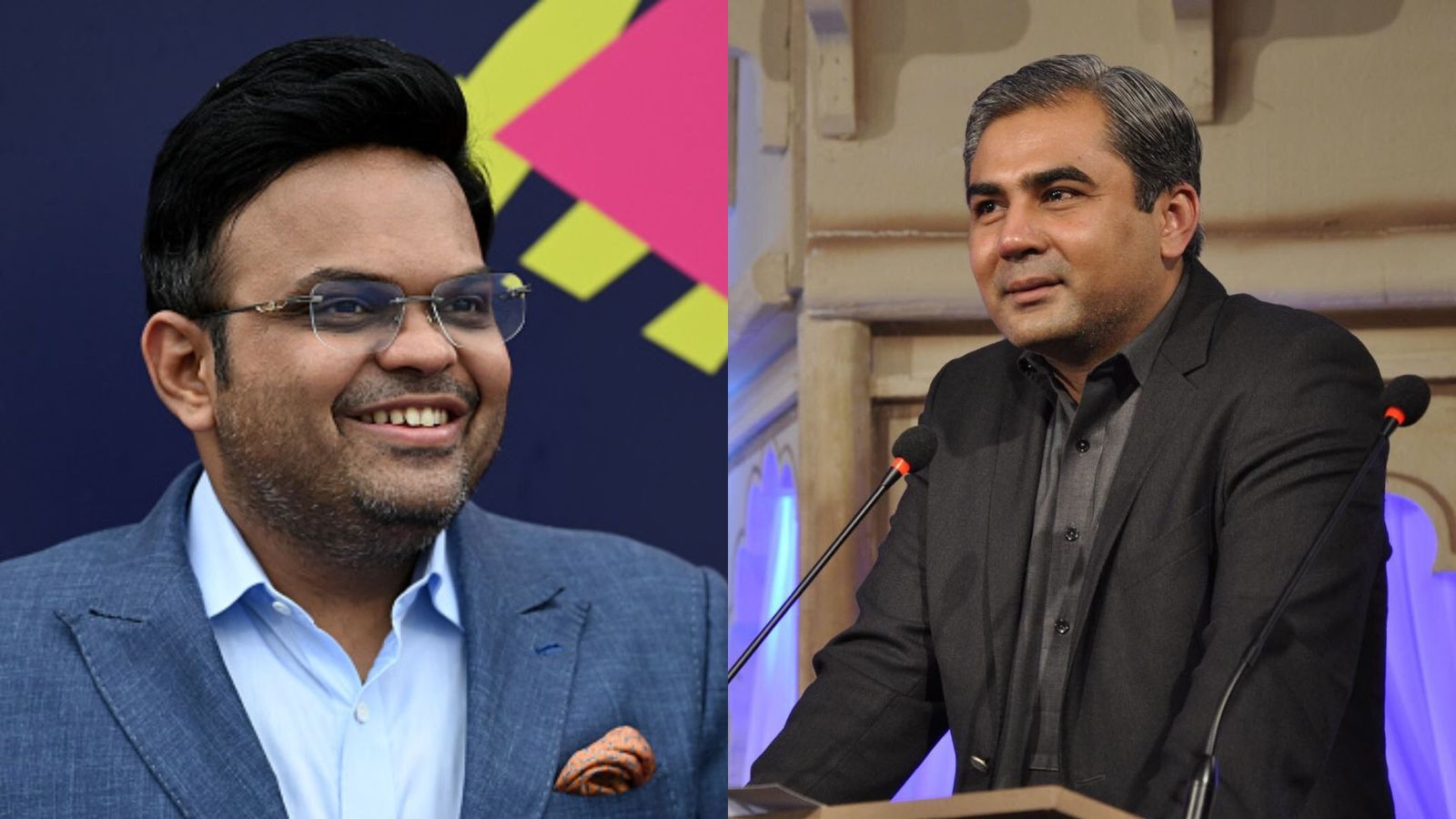PCB played mute spectator during nomination phase of Jay Shah's appointment as ICC Chairman Jay Shah and Mohsin Naqwi in frame (Getty)