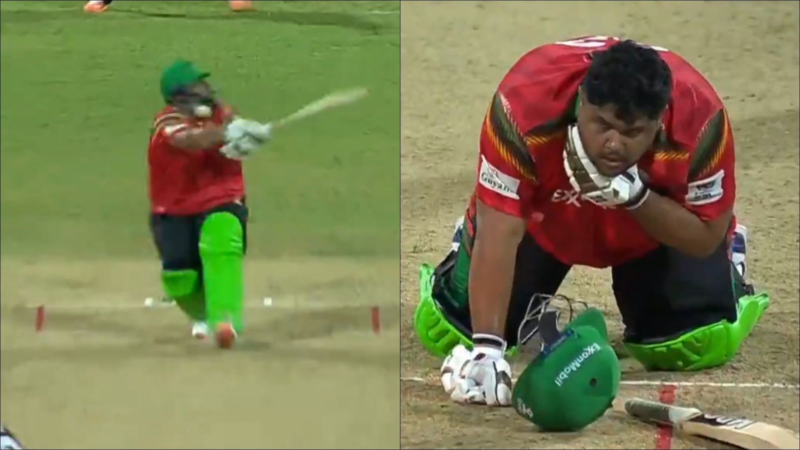Watch: Pakistan wicketkeeper Azam Khan struck on neck by bouncer, gets out in strange fashion in CPL 2024 encounter Azam Khan gets injured while attempting a pull shot off a bouncer (Screengrab: X)