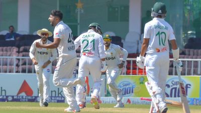 Khurram Shahzad, Mir Hamza create history with 6 wickets vs Bangladesh, achieve what no Pakistan pace-bowling attack has on home soil Khurram Shahzad celebrates Zakir Hasan's wicket on Day 3 of second Test (Photo Courtesy: PCB, X)