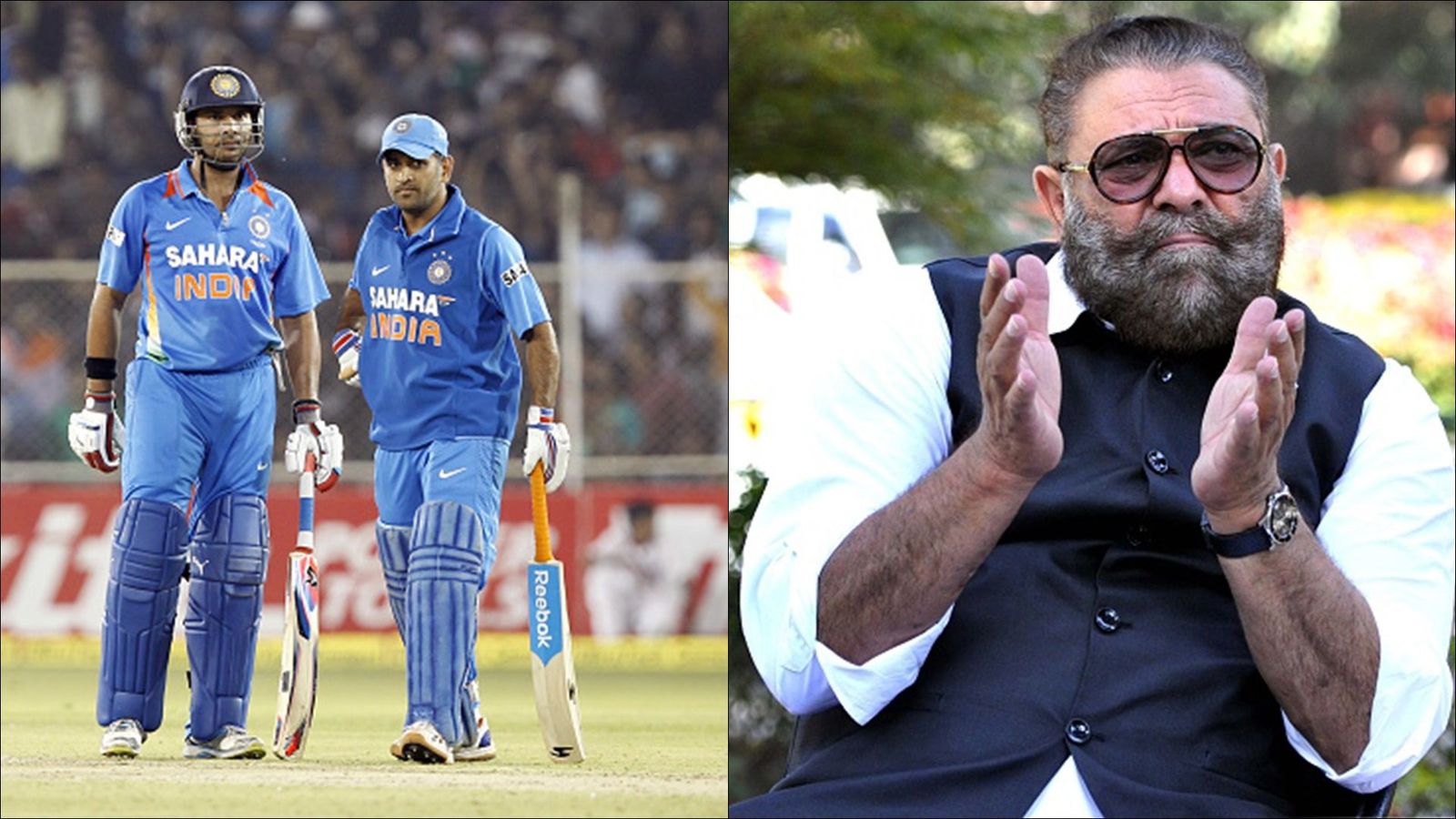 'What he has done against my son, it can never be forgiven': Yograj Singh slams MS Dhoni once again, wants Bharat Ratna for Yuvraj Yuvraj Singha nd MS Dhoni in action; Yuvraj's father Yograj Singh (File Photo: Getty Images)