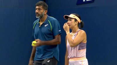 Rohan Bopanna bests his men's doubles partner Matthew Ebden to reach US Open mixed doubles final alongside Aldila Sutjiadi Rohan Bopanna and Aldila Sutjiadi talking during their US Open mixed doubles quarter-final match (Screengrab: X)
