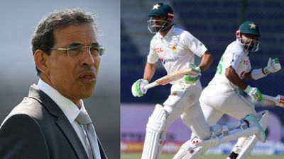 Harsha Bhogle takes a jibe at Pakistan team after humiliating whitewash against Bangladesh, says 'this is embarrassing for...' Cricket commentator Harsha Bhogle (left) and Pakistan batters Shan Masood, Babar Azam in this frame. (Getty-X)