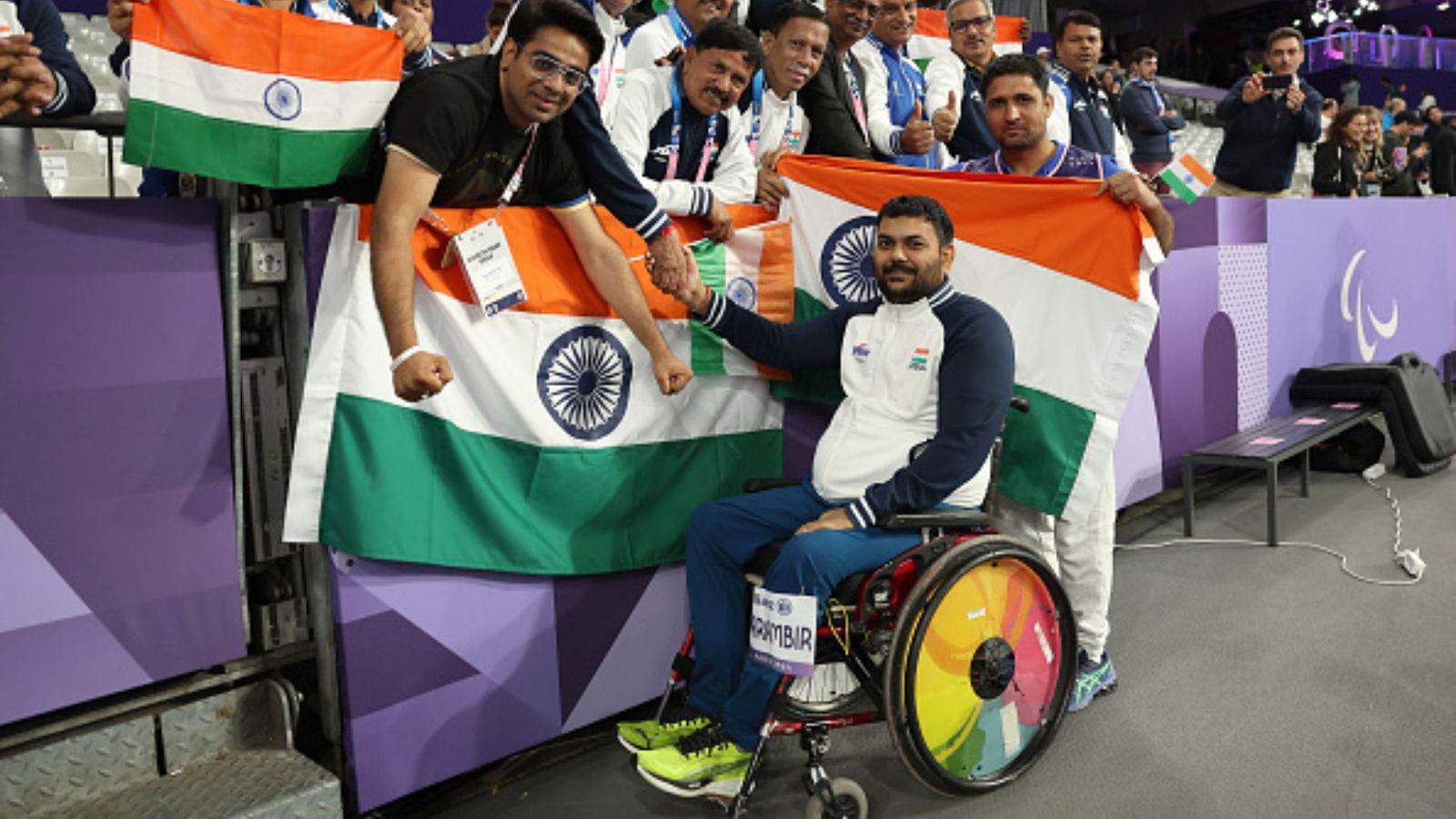 Dharambir sets Asian record to win gold, while Pranav secures silver in Paralympic Men's F51 club throw Dharambir Paralympics (getty)
