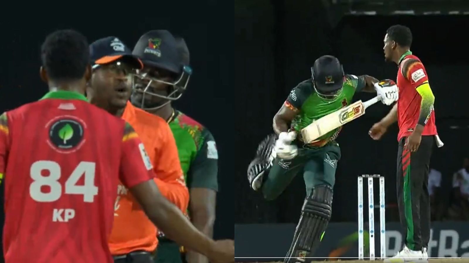Watch: Keemo Paul, Andre Fletcher involves in an on-field verbal spat during Guyana Amazon Warriors vs SKN Patriots CPL 2024 clash Keemo Paul, Andre Fletcher (screengrab)