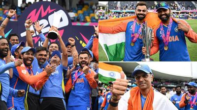 'Fire your present PR and hire Babar Azam': Netizens troll Ex-Pakistan captain for wishing team India on T20 World Cup 2024 win after 68 days T20 World Cup celebration (getty)