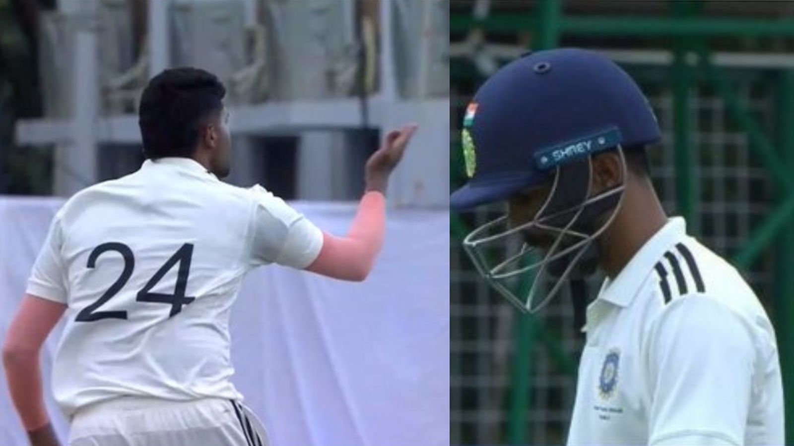WATCH: KKR star, who was punished for 'Flying Kiss' celebration in IPL 2024, does it again after getting rid of Ruturaj Gaikwad in Duleep Trophy Harshit Rana unleashes his 'Flying Kiss' celebration after dismissing Ruturaj Gaikwad during Duleep Trophy matach. (Screengrab-X)