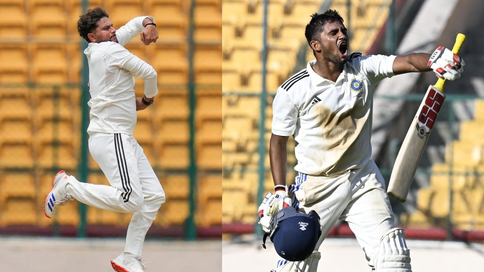 'Shubman bhai, Rishabh bhai gave me...': Ton-up Musheer Khan reveals how Gill-Pant's advice helped him tackle Kuldeep Yadav Kuldeep Yadav (left) and Musheer Khan in this frame. (X)