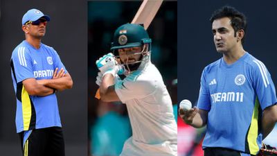 Rishabh Pant's big statement on Dravid-Gambhir's contrasting coaching styles, says 'Rahul bhai was balanced but Gauti bhai is...' Rahul Dravid (left), Rishabh Pant and Gautam Gambhir (right) in this frame. (Getty-X)