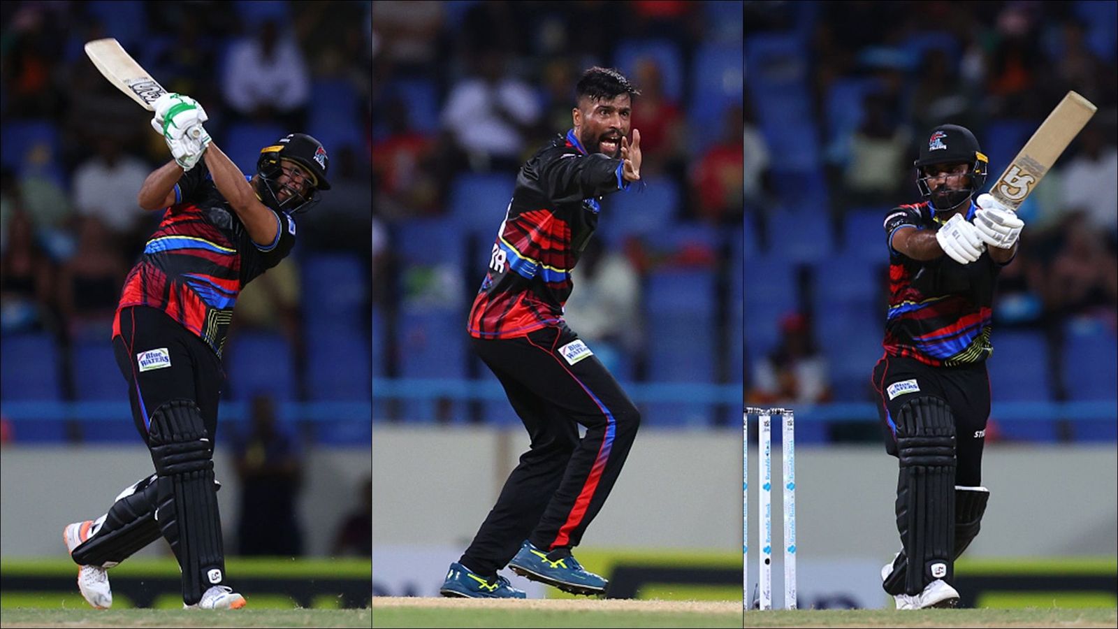 Pakistan trio which failed in T20 World Cup 2024 leads Antigua and Barbuda Falcons to their first ever CPL win, beat Knight Riders in thrilling contest Imad Wasim, Mohammad Amir and Fakhar Zaman in action during CPL 2024 (Getty Images)