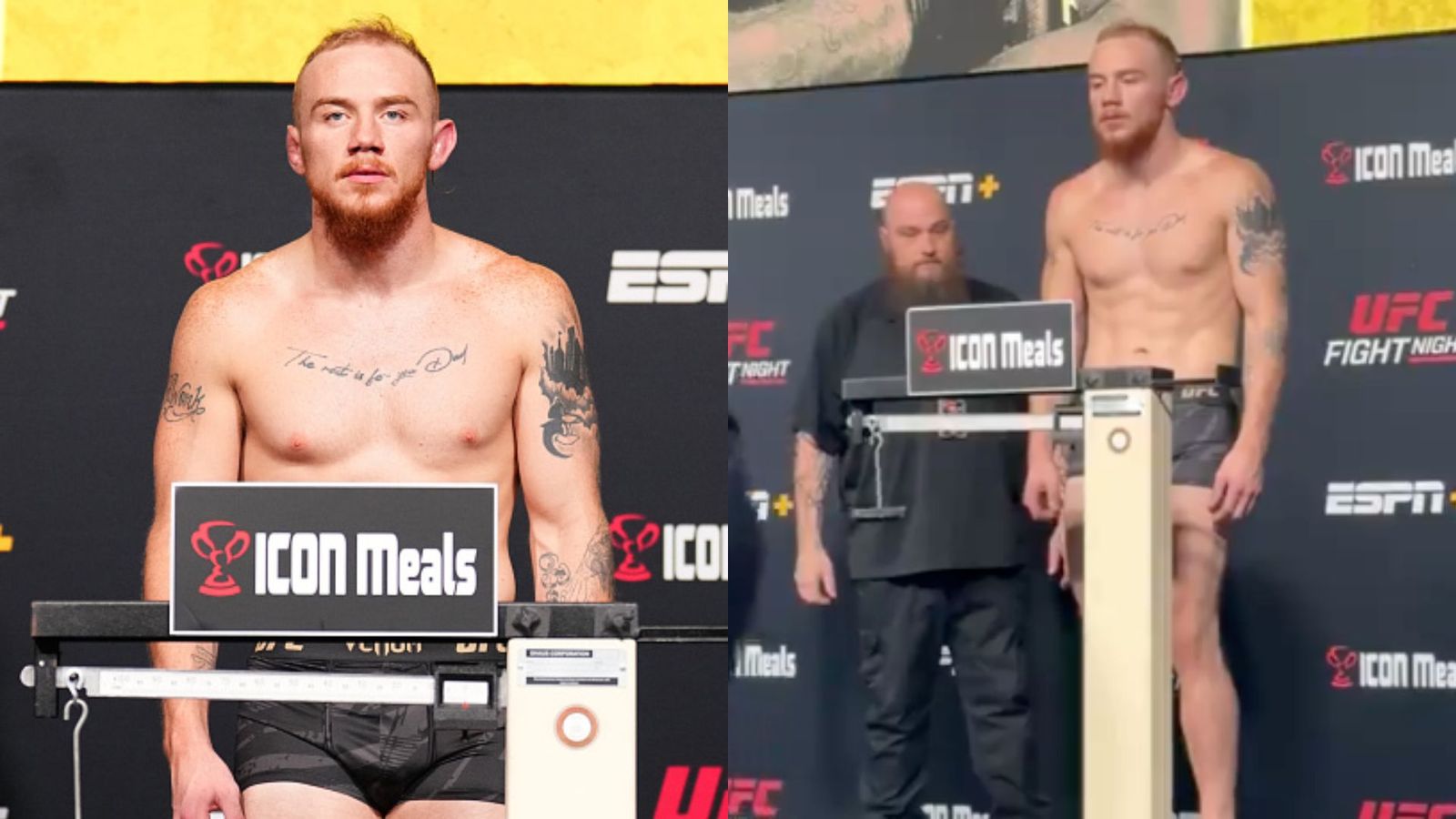 UFC fighter almost collapses during weigh-in, fined 20 per cent match fee ahead of UFC Vegas 97 - WATCH Dylan Budka in frame (Getty)