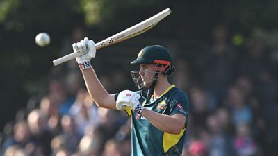 AUS vs SCO: Cameron Green's lightning 62 coupled with terrific 3-fer sink Scotland as Australia complete 3-0 series sweep with 6-wicket win Australia's star all-rounder Cameron Green raises his bat after reaching his half century during the 3rd T20I against Scotland on September 7. (Getty)