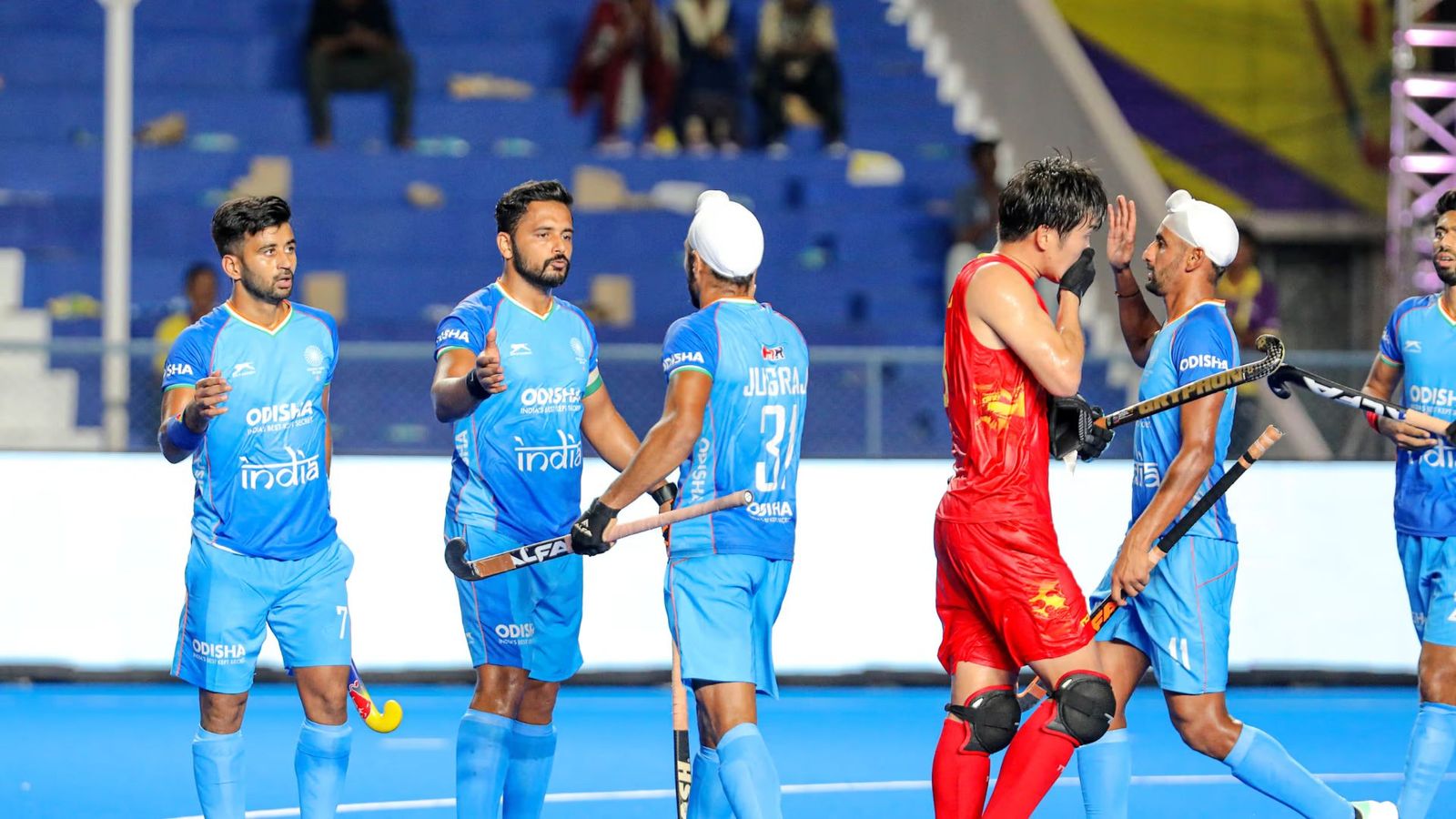Defending champions India clinch 3-0 victory over China in Asian Champions Trophy 2024 opener Indian hockey team after defeating China
