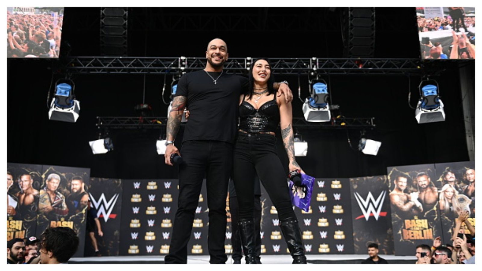 WWE: Rhea Ripley reveals the reason behind calling Damian Priest 'bisexual undertaker' Damian Priest with Rhea Ripley (getty)