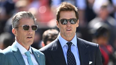 Tom Brady's former teammate Antonio Brown attacks New England Patriots star's $375,000,000 Fox broadcasting debut  Kevin Burkhardt and Tom Brady in the frame (Getty)