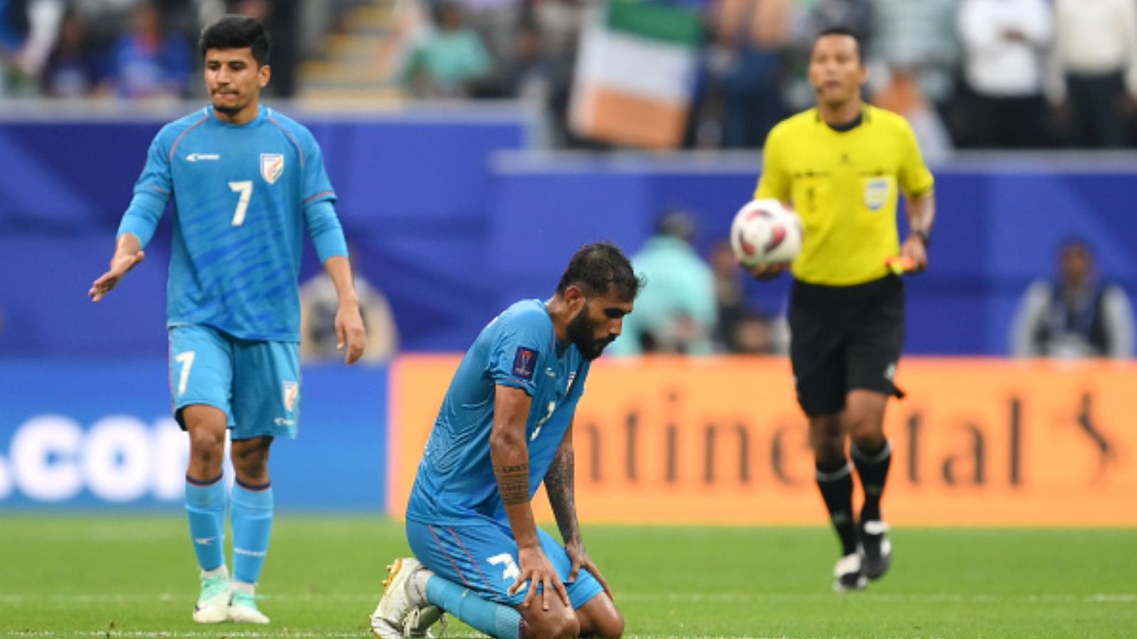 Syria creates history, clinches maiden Intercontinental Cup title after beating India 3-0 In frame Subhasish Bose looking dejected (getty)