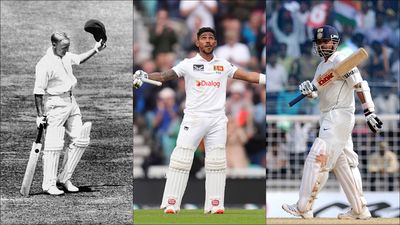 Pathum Nissanka enters Don Bradman, Sachin Tendulkar's list with unbeaten 127 in Sri Lanka's 1st Test win at The Oval since 1998 Don Bradman, Pathum Nissanka and Sachin Tendulkar in the frame (Getty Images)