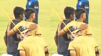Watch: Pakistan fan breaches ground security to meet Babar Azam ahead of Champions Cup 2024 Babar Azam with fan (x screengrab)